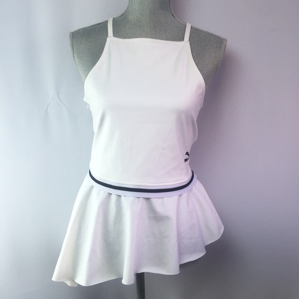 PUMA Asymmetrical Peplum Athletic Tank Top